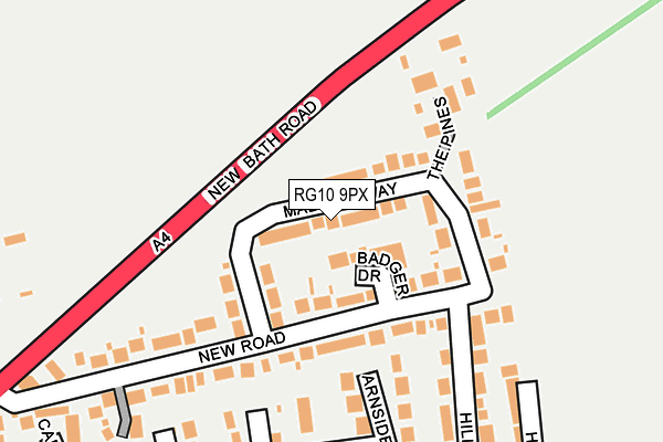 RG10 9PX map - OS OpenMap – Local (Ordnance Survey)