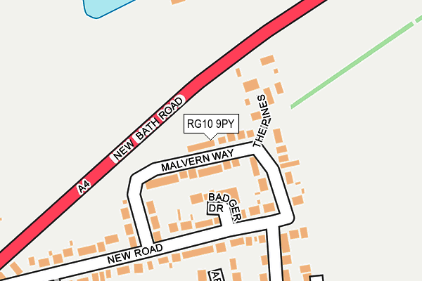 RG10 9PY map - OS OpenMap – Local (Ordnance Survey)