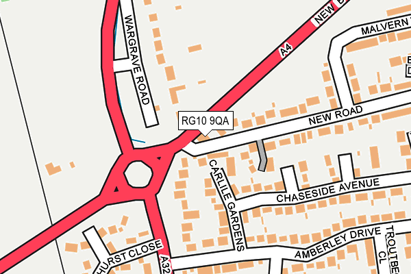 RG10 9QA map - OS OpenMap – Local (Ordnance Survey)