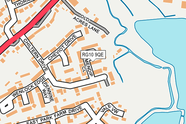 RG10 9QE map - OS OpenMap – Local (Ordnance Survey)
