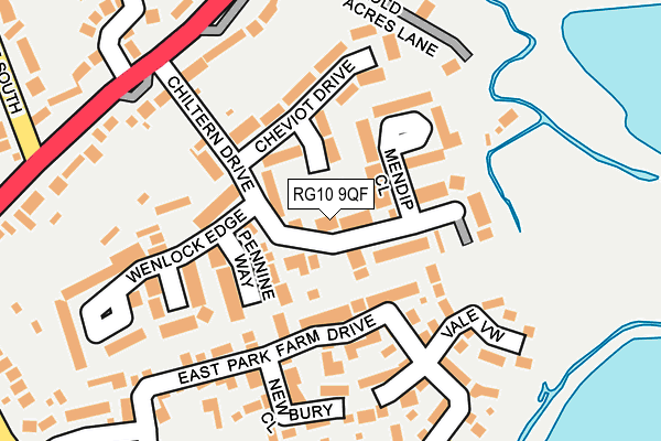 RG10 9QF map - OS OpenMap – Local (Ordnance Survey)