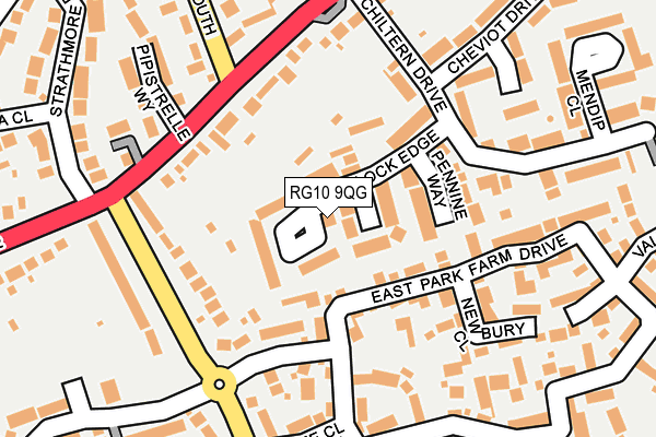 RG10 9QG map - OS OpenMap – Local (Ordnance Survey)