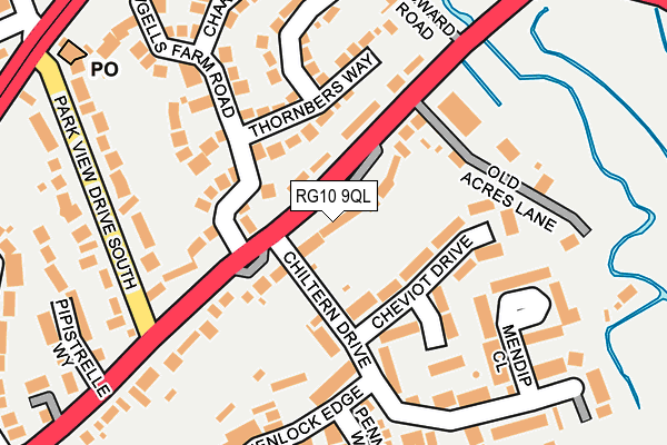 RG10 9QL map - OS OpenMap – Local (Ordnance Survey)