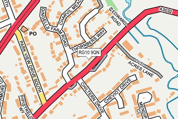 RG10 9QN map - OS OpenMap – Local (Ordnance Survey)