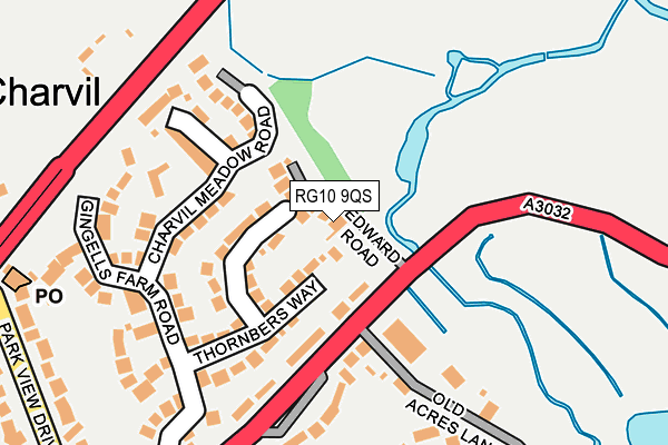 RG10 9QS map - OS OpenMap – Local (Ordnance Survey)