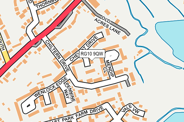 RG10 9QW map - OS OpenMap – Local (Ordnance Survey)