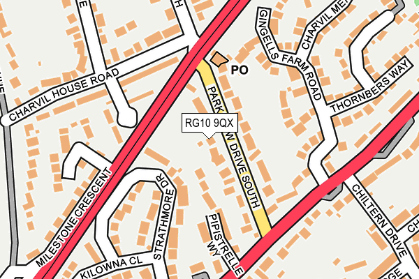 RG10 9QX map - OS OpenMap – Local (Ordnance Survey)