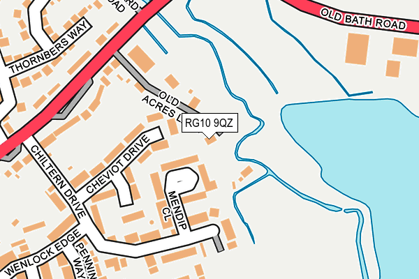 RG10 9QZ map - OS OpenMap – Local (Ordnance Survey)
