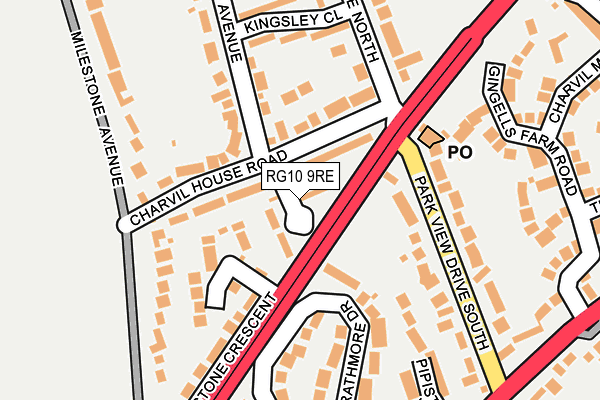 RG10 9RE map - OS OpenMap – Local (Ordnance Survey)