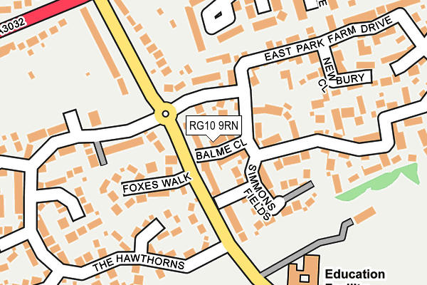 RG10 9RN map - OS OpenMap – Local (Ordnance Survey)