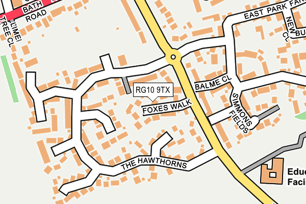 RG10 9TX map - OS OpenMap – Local (Ordnance Survey)
