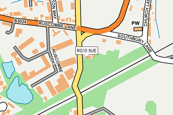 RG10 9UE map - OS OpenMap – Local (Ordnance Survey)