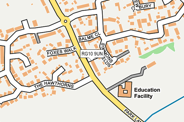 RG10 9UN map - OS OpenMap – Local (Ordnance Survey)