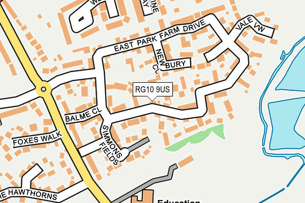 RG10 9US map - OS OpenMap – Local (Ordnance Survey)