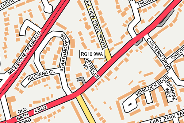 RG10 9WA map - OS OpenMap – Local (Ordnance Survey)