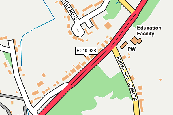 RG10 9XB map - OS OpenMap – Local (Ordnance Survey)