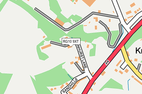 RG10 9XT map - OS OpenMap – Local (Ordnance Survey)
