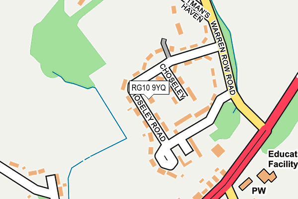 RG10 9YQ map - OS OpenMap – Local (Ordnance Survey)