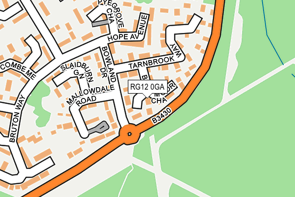 RG12 0GA map - OS OpenMap – Local (Ordnance Survey)