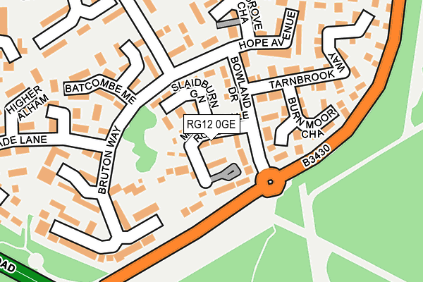 RG12 0GE map - OS OpenMap – Local (Ordnance Survey)