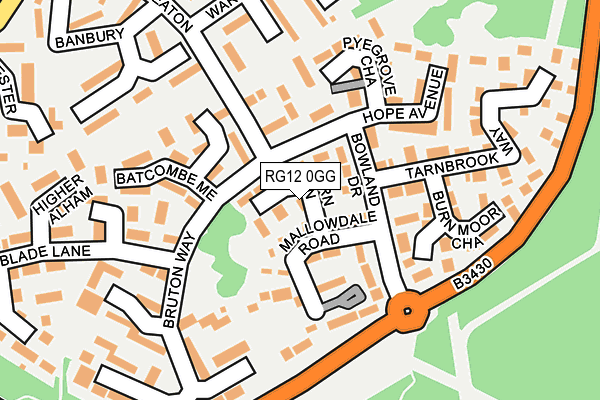 RG12 0GG map - OS OpenMap – Local (Ordnance Survey)