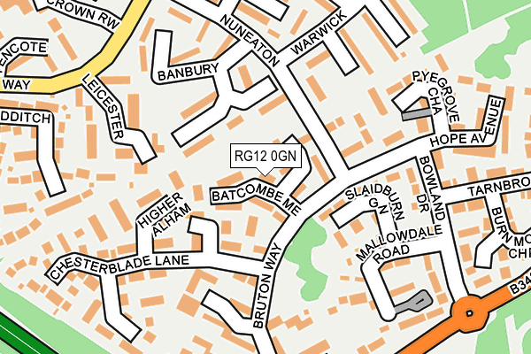 RG12 0GN map - OS OpenMap – Local (Ordnance Survey)
