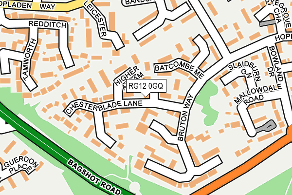 RG12 0GQ map - OS OpenMap – Local (Ordnance Survey)