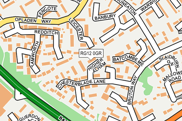 RG12 0GR map - OS OpenMap – Local (Ordnance Survey)