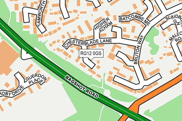 RG12 0GS map - OS OpenMap – Local (Ordnance Survey)