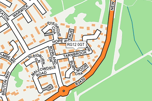 RG12 0GT map - OS OpenMap – Local (Ordnance Survey)