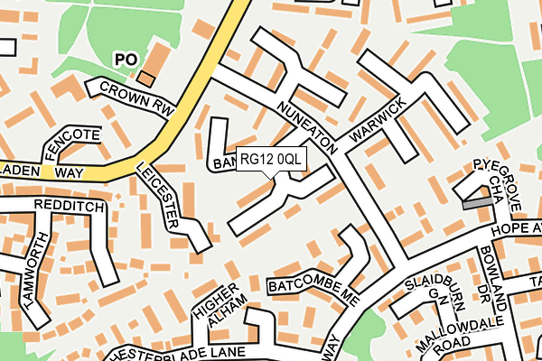 RG12 0QL map - OS OpenMap – Local (Ordnance Survey)