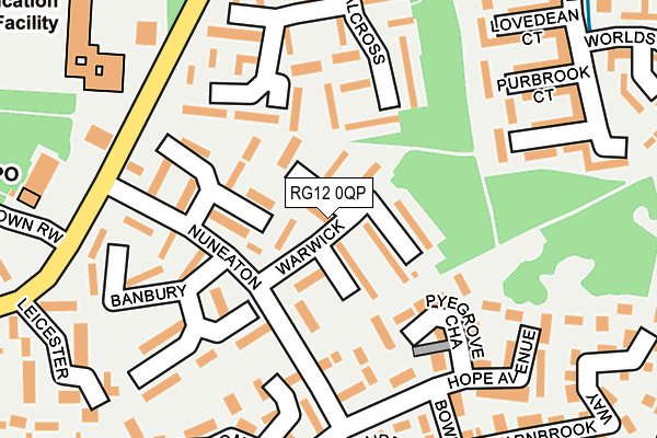 RG12 0QP map - OS OpenMap – Local (Ordnance Survey)