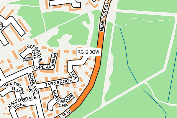 RG12 0QW map - OS OpenMap – Local (Ordnance Survey)