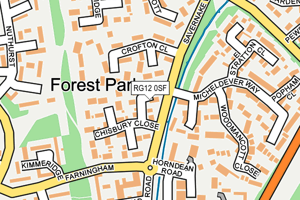 RG12 0SF map - OS OpenMap – Local (Ordnance Survey)