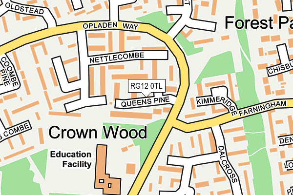 RG12 0TL map - OS OpenMap – Local (Ordnance Survey)