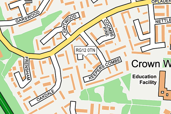 RG12 0TN map - OS OpenMap – Local (Ordnance Survey)