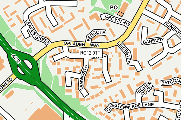 RG12 0TT map - OS OpenMap – Local (Ordnance Survey)