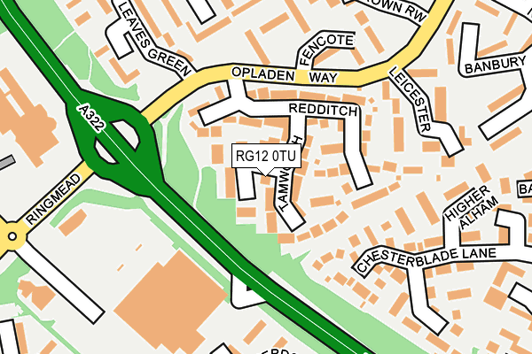 RG12 0TU map - OS OpenMap – Local (Ordnance Survey)