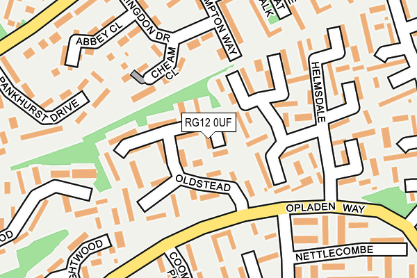 RG12 0UF map - OS OpenMap – Local (Ordnance Survey)