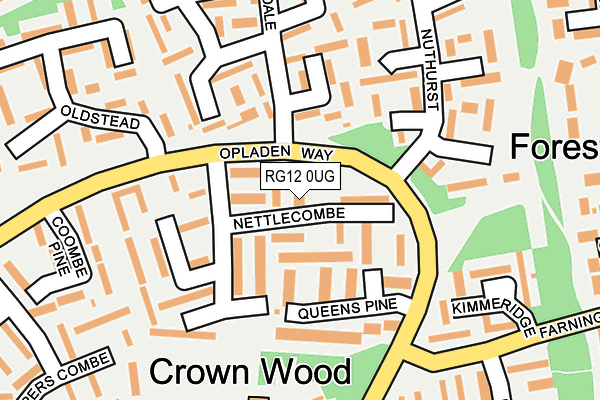 RG12 0UG map - OS OpenMap – Local (Ordnance Survey)