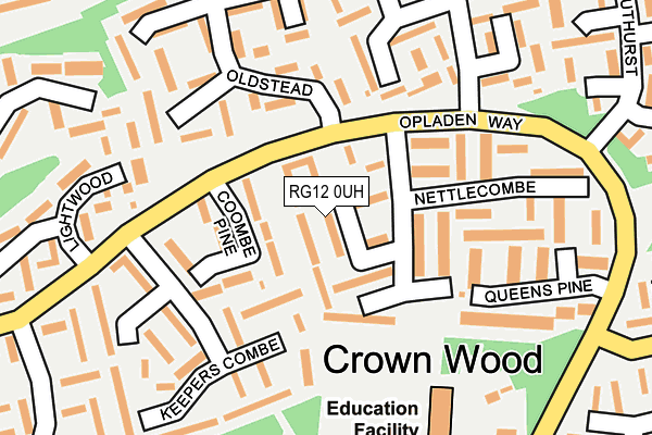 RG12 0UH map - OS OpenMap – Local (Ordnance Survey)