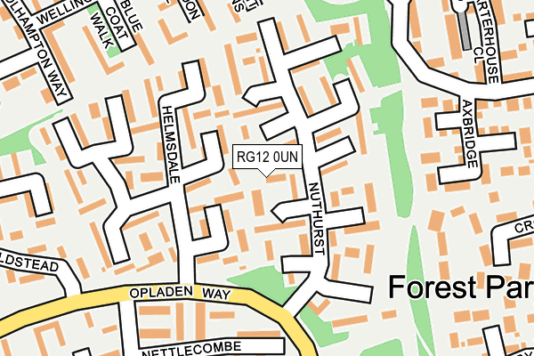 RG12 0UN map - OS OpenMap – Local (Ordnance Survey)