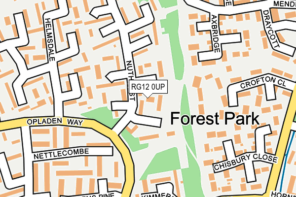 RG12 0UP map - OS OpenMap – Local (Ordnance Survey)