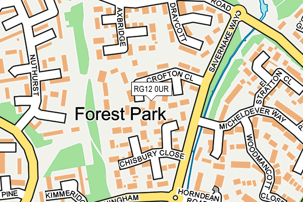 RG12 0UR map - OS OpenMap – Local (Ordnance Survey)