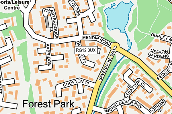 RG12 0UX map - OS OpenMap – Local (Ordnance Survey)