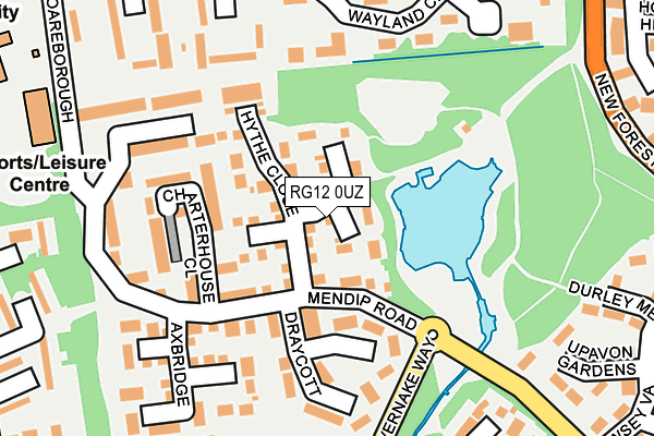 RG12 0UZ map - OS OpenMap – Local (Ordnance Survey)