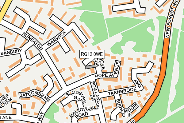 RG12 0WE map - OS OpenMap – Local (Ordnance Survey)