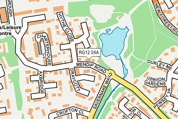 RG12 0XA map - OS OpenMap – Local (Ordnance Survey)