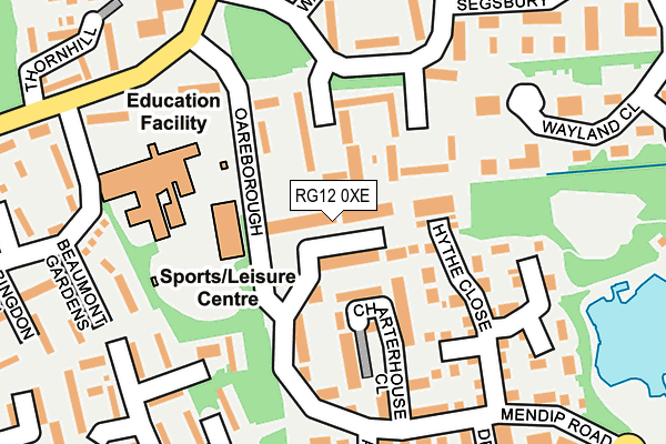 RG12 0XE map - OS OpenMap – Local (Ordnance Survey)