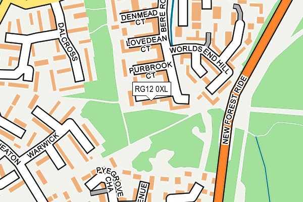 RG12 0XL map - OS OpenMap – Local (Ordnance Survey)